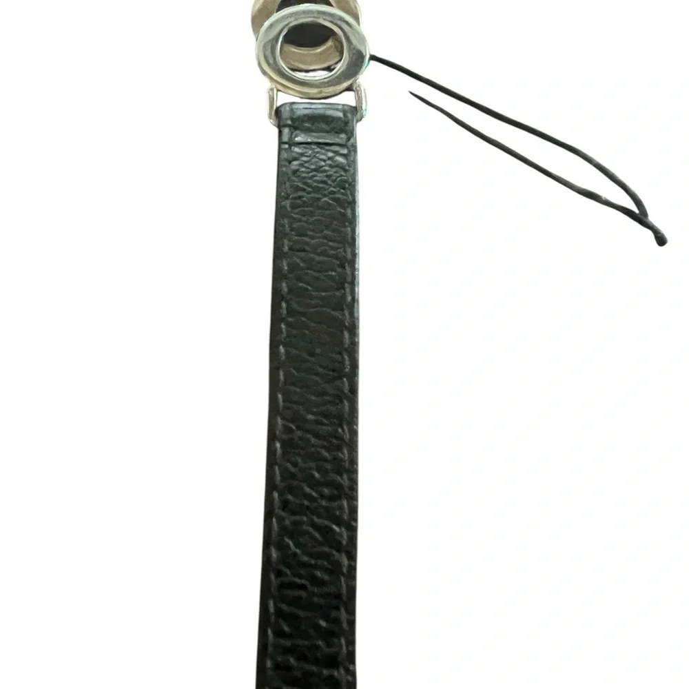 Bvlgari Silver and Black Cell Phone Strap